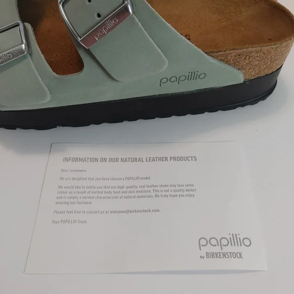 Birkenstock Papillio Arizona Nubuck Platform Pure Sage - Picture 8 of 9